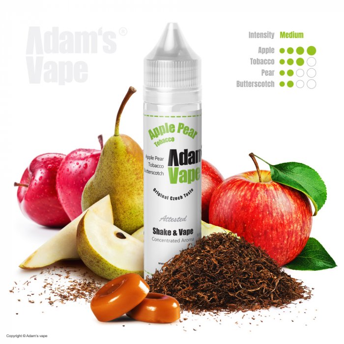 Příchuť Adam’s vape Shake and Vape Apple pear tobacco