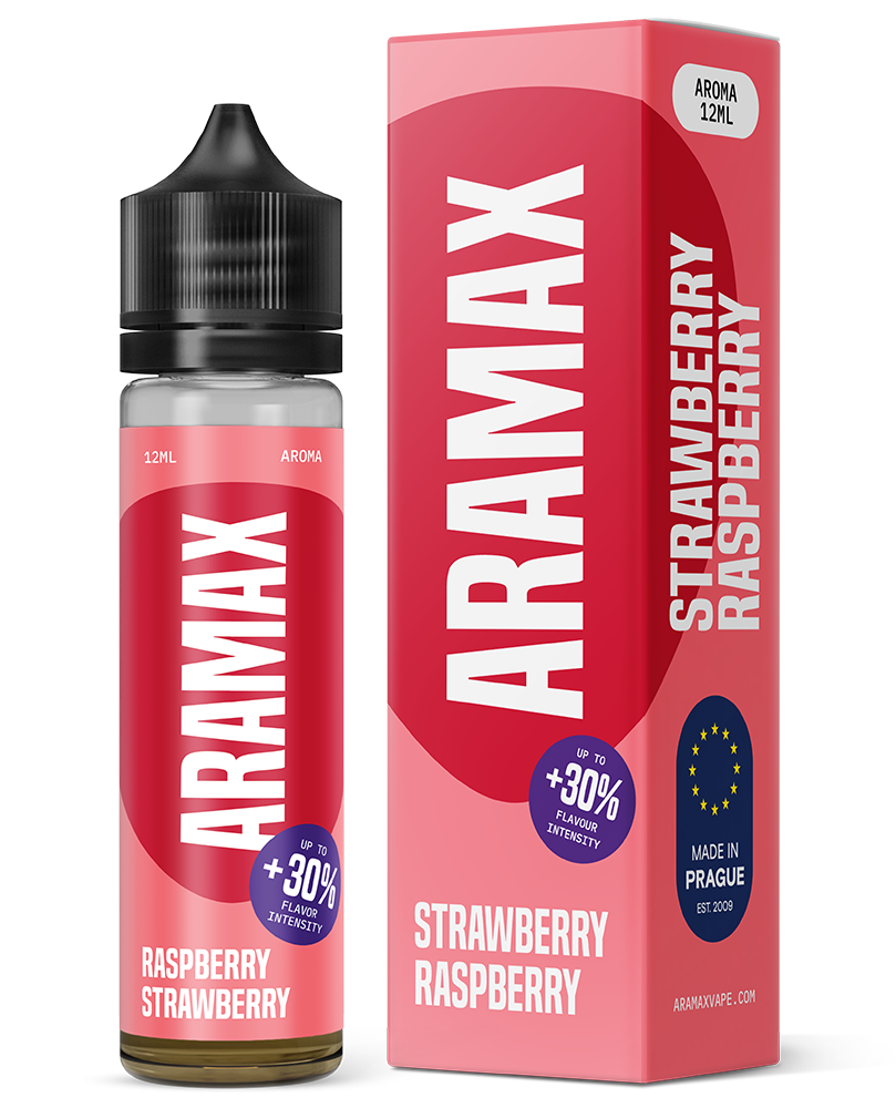 Příchuť Aramax Shake and Vape Raspberry Strawberry