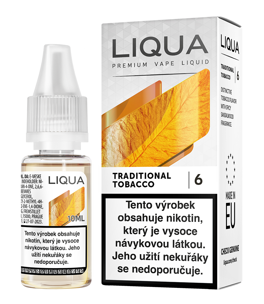E-liquid Liqua traditional tobacco 0 mg