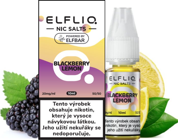 E-liquid ELFLIQ salt Blackberry lemon 20mg 10ml