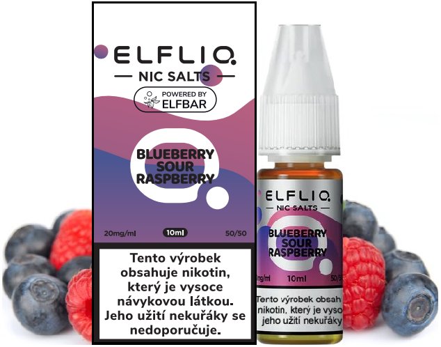 E-liquid ELFLIQ salt Blueberry sour raspberry 20mg 10ml