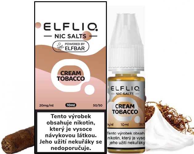 E-liquid ELFLIQ salt Cream tobacco 20mg 10ml