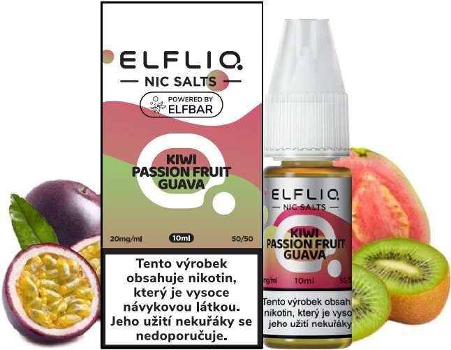 E-liquid ELFLIQ salt Kiwi passion fruit guava 20mg 10ml