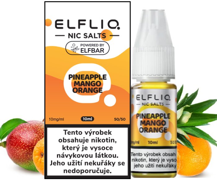 E-liquid ELFLIQ salt Pineapple mango orange 10mg 10ml