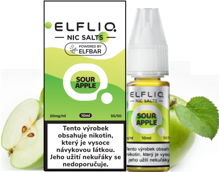E-liquid ELFLIQ salt Sour Apple 20mg 10ml