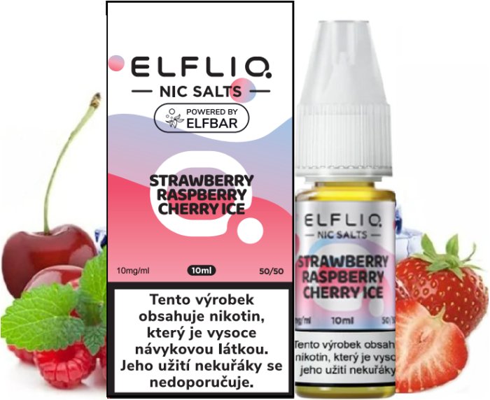 E-liquid ELFLIQ salt Strawberry Raspberry cherry ice 10mg 10ml