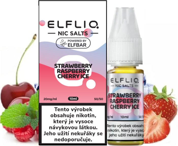 E-liquid ELFLIQ salt Strawberry Raspberry cherry ice 20mg 10ml