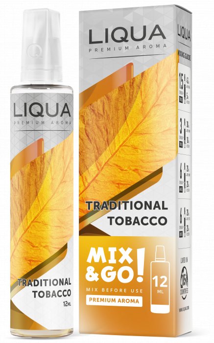 Příchuť Liqua Mix&Go Shake and Vape Traditional tobacco