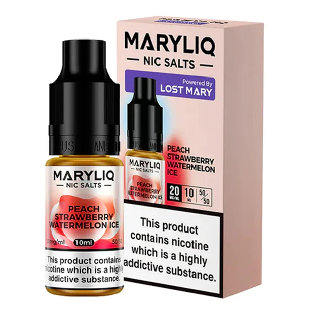 E-liquid MARYLIQ SALT Peach strawberry watermelon ice 20mg 10ml