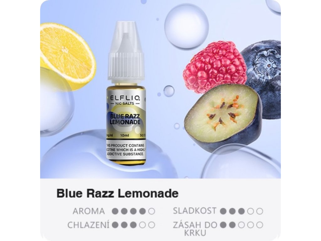 E-liquid ELFLIQ salt Blue razz lemonade 10mg 10ml