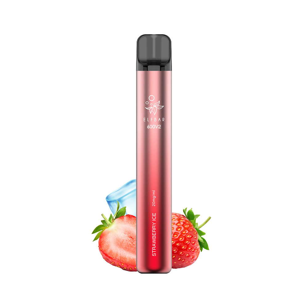 Elf Bar 600 V2 jednorázová elektronická cigareta Strawberry ice